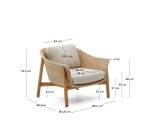 Teak and Synthetic Rattan Galea Armchair