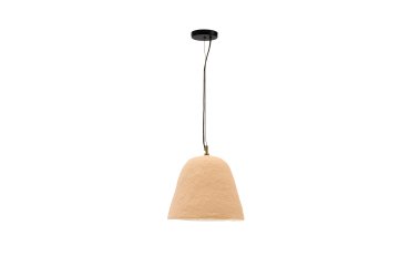 Plafonnier Lisora en papier mâché beige Ø 25 cm