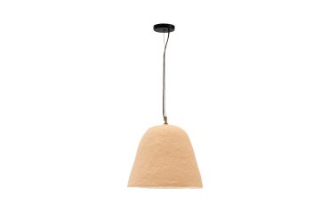 Plafonnier Lisora en papier mâché beige Ø 35 cm