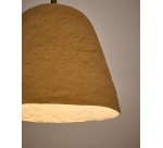 Plafonnier Lisora en papier mâché beige Ø 25 cm