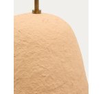 Plafonnier Lisora en papier mâché beige Ø 35 cm