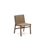 Chair Itani in acacia wood and synthetic rattan