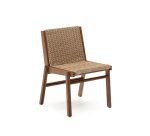 Stuhl Itani aus Akazienholz und synthetischem Rattan