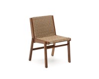 Stuhl Itani aus Akazienholz und synthetischem Rattan