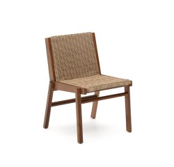 Stuhl Itani aus Akazienholz und synthetischem Rattan