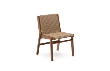Sedia Itani in legno massiccio di acacia e rattan sintetico FSC 100%