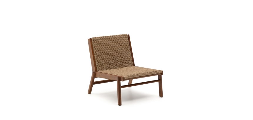 Fauteuil Itani en bois d’acacia et rotin synthétique