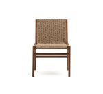 Chair Itani in acacia wood and synthetic rattan