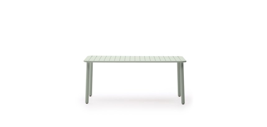 Table d’extérieur Brai en acier galvanisé turquoise 180 x 90 cm