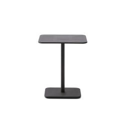 Brai outdoor table in dark grey galvanised steel 70 x 70cm