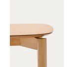 Table Indara en placage de frêne avec finition naturelle 160 x 90 cm