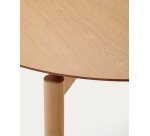 Table ronde Indara en placage de frêne avec finition naturelle Ø110 cm