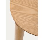 Table carrée Indara en placage de frêne avec finition naturelle 100 x 100 cm