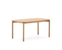 DE_Table Indara en placage de frêne avec finition naturelle 160 x 90 cm