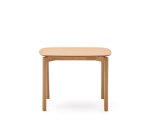 Table carrée Indara en placage de frêne avec finition naturelle 100 x 100 cm