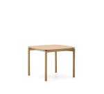 Table carrée Indara en placage de frêne avec finition naturelle 100 x 100 cm