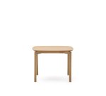 Table carrée Indara en placage de frêne avec finition naturelle 100 x 100 cm