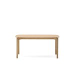 Table Indara en placage de frêne avec finition naturelle 160 x 90 cm