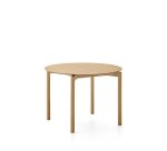 Table ronde Indara en placage de frêne avec finition naturelle Ø110 cm