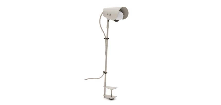 Lampe de bureau avec pince Jula en métal gris