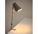 Lampe de bureau avec pince Jula en métal gris