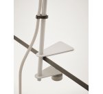 Lampe de bureau avec pince Jula en métal gris