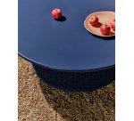 Table basse d’extérieur Sedalis en aluminium et corde bleue Ø 99 cm