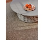 Table basse d’extérieur Sedalis en aluminium et corde taupe Ø 99 cm