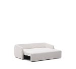 Canapé-lit Laira 3 places en chenille couleur écrue 218 cm FSC Mix Credit