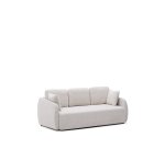 Canapé-lit Laira 3 places en chenille couleur écrue 218 cm FSC Mix Credit