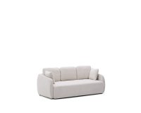 Divano letto Laira 3 posti in ciniglia écru 218 cm FSC Mix Credit