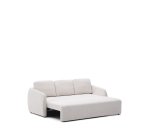 Canapé-lit Laira 3 places en chenille couleur écrue 218 cm FSC Mix Credit