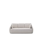 Canapé-lit Laira 3 places en chenille couleur écrue 218 cm FSC Mix Credit