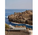 Transat d’extérieur Marcona en aluminium blanc