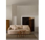 Canapé-lit Laira 3 places en chenille couleur écrue 218 cm FSC Mix Credit