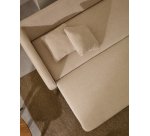 Canapé-lit Laira 3 places en chenille couleur écrue 218 cm FSC Mix Credit