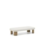 Table basse Labra en ciment et bois d’acacia 140 x 70 cm