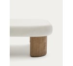 Table basse Labra en ciment et bois d’acacia 80  x80 cm