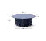 Table basse d’extérieur Sedalis en aluminium et corde bleue Ø 99 cm