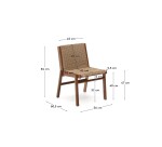 Chair Itani in acacia wood and synthetic rattan