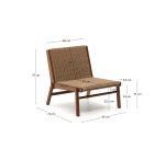 Fauteuil Itani en bois d’acacia et rotin synthétique