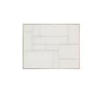 Tableau Klis en lin avec formes géométriques blanc 80 x 100 cm