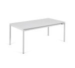 Table extensible d'extérieur Zaltana en aluminium finition gris clair 180 (240) x 100 cm