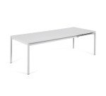 Table extensible d'extérieur Zaltana en aluminium finition gris clair 180 (240) x 100 cm