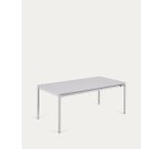 Table extensible d'extérieur Zaltana en aluminium finition gris clair 180 (240) x 100 cm