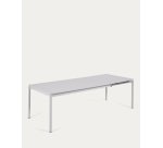 Table extensible d'extérieur Zaltana en aluminium finition gris clair 180 (240) x 100 cm