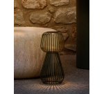 Lampe de table solaire Reiba en métal vert