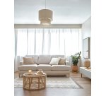 Table basse Kohana ronde en rotin finition naturelle Ø 66 cm