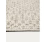 Tapis Mascarell de coton et polyester blanc 160 x 230 cm