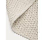 Tapis Mascarell de coton et polyester blanc 160 x 230 cm